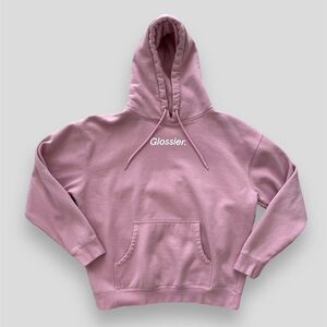 Glossier Original Pink Hoodie Size S